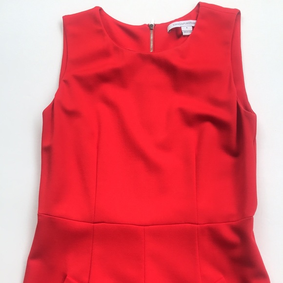 DVF Designer Bright Red Sleeveless Work Dress Carpreena Diane Von Furstenberg 4 - Picture 4 of 16